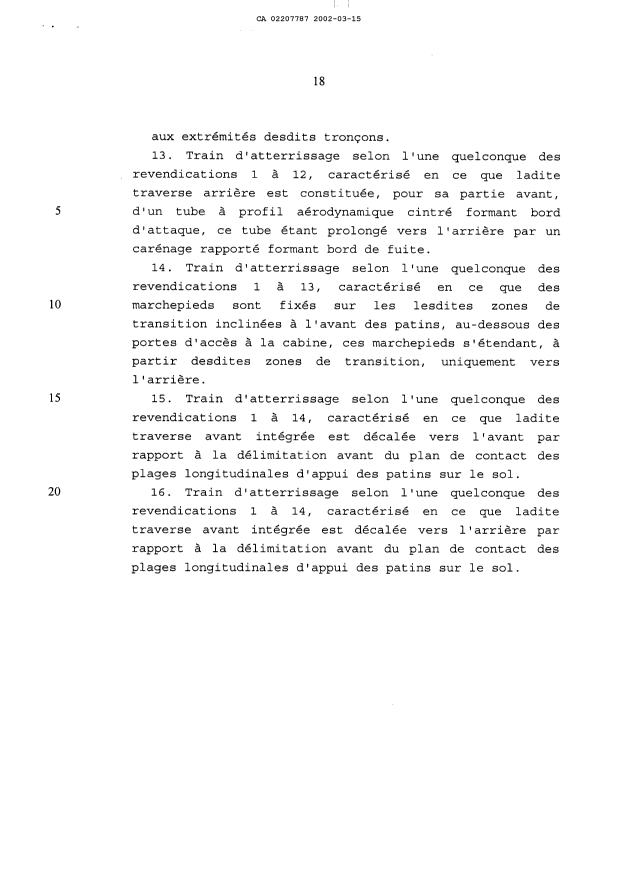 Document de brevet canadien 2207787. Revendications 20011215. Image 4 de 4