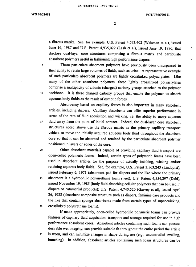 Document de brevet canadien 2208506. Description 19970620. Image 2 de 47