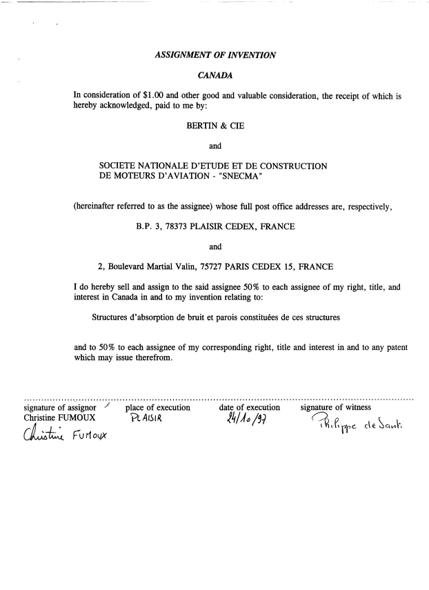 Canadian Patent Document 2209302. Assignment 19971117. Image 9 of 9