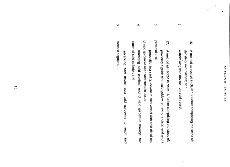 Document de brevet canadien 2209366. Revendications 19961203. Image 4 de 4