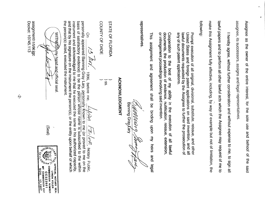 Document de brevet canadien 2209366. Cession 19961203. Image 5 de 5