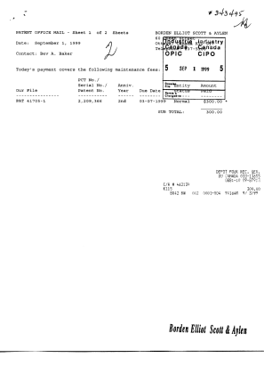 Document de brevet canadien 2209366. Taxes 19981201. Image 1 de 2