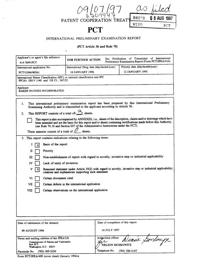 Document de brevet canadien 2209947. PCT 19970808. Image 1 de 3