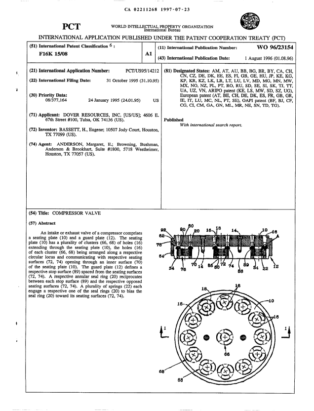 Document de brevet canadien 2211268. Abrégé 19970723. Image 1 de 1