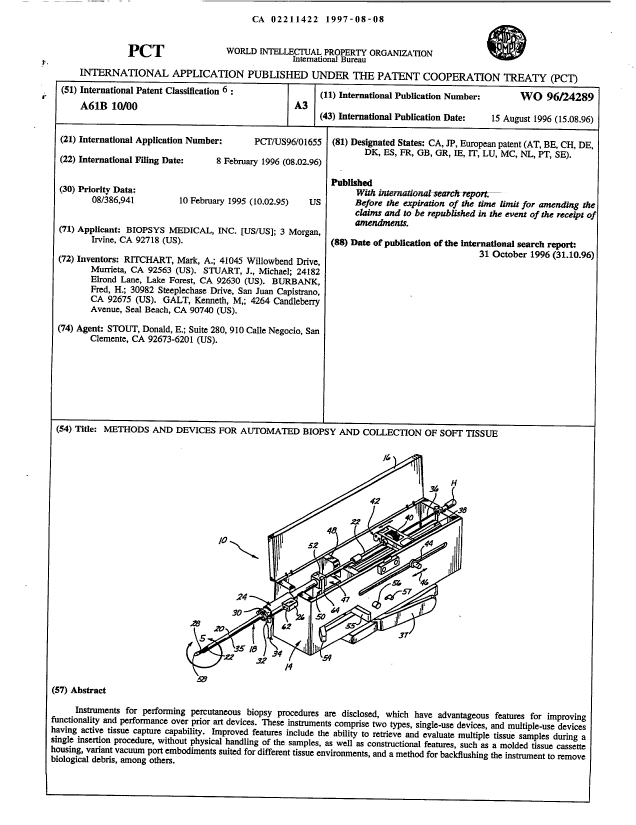 Document de brevet canadien 2211422. Abrégé 19970808. Image 1 de 1