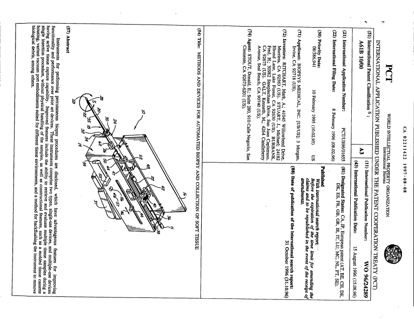 Canadian Patent Document 2211422. Abstract 19970808. Image 1 of 1