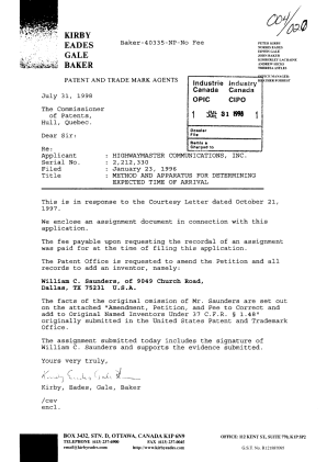 Document de brevet canadien 2212330. Cession 19971231. Image 1 de 29