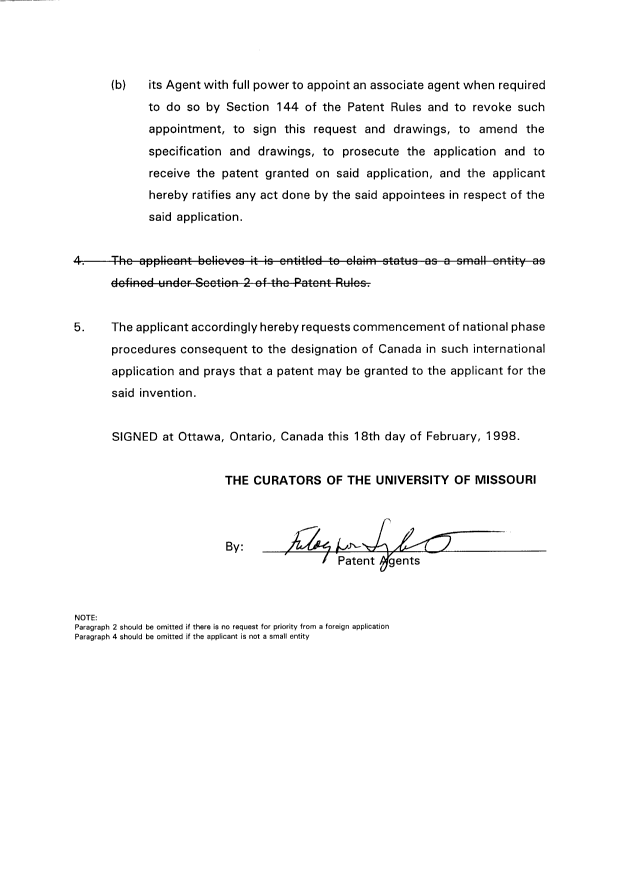 Canadian Patent Document 2212511. Correspondence 19980218. Image 3 of 3