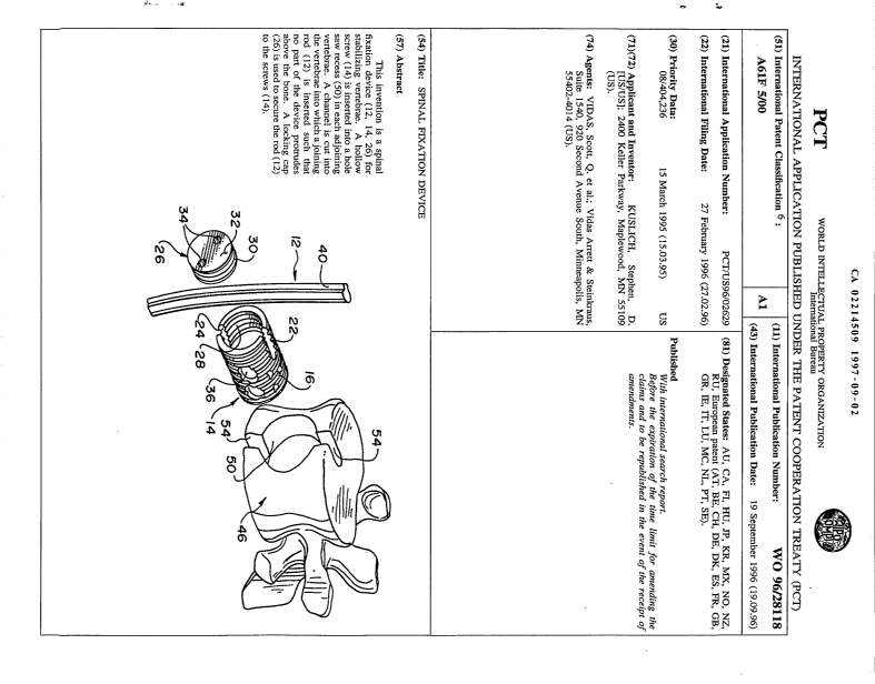 Document de brevet canadien 2214509. Abrégé 19961202. Image 1 de 1