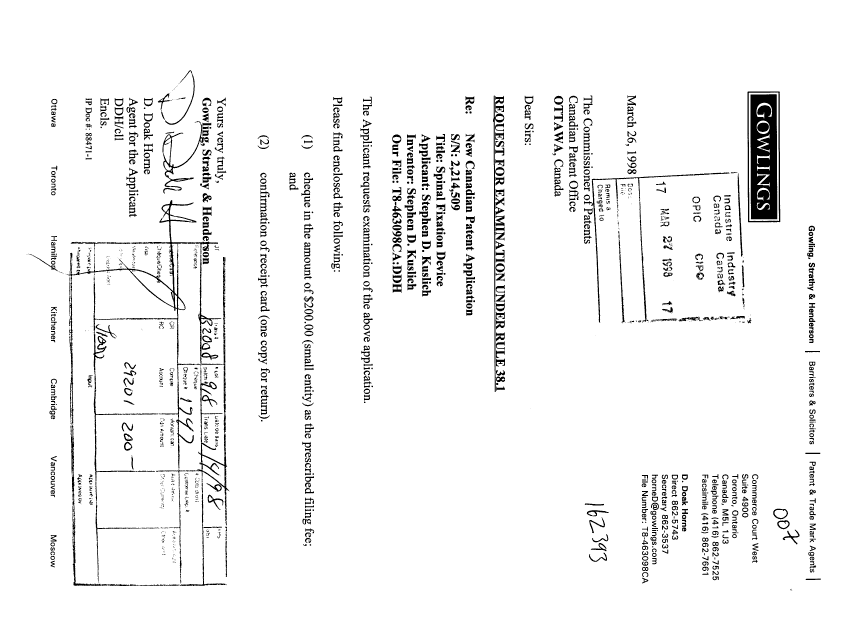 Document de brevet canadien 2214509. Poursuite-Amendment 19971227. Image 1 de 1
