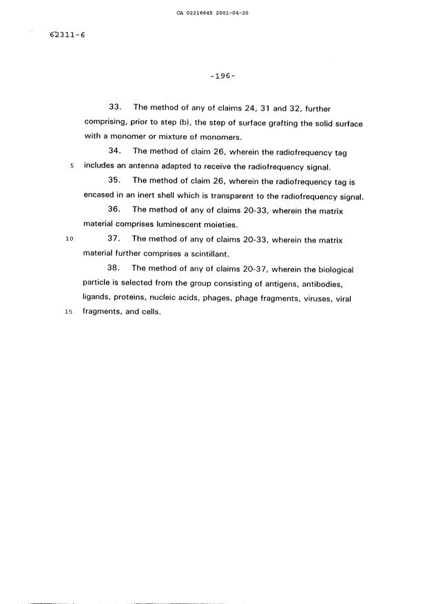 Canadian Patent Document 2216645. Prosecution-Amendment 20010420. Image 10 of 10