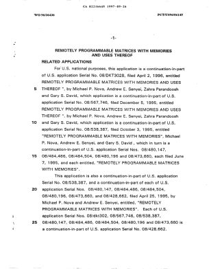 Canadian Patent Document 2216645. Description 20010420. Image 1 of 193