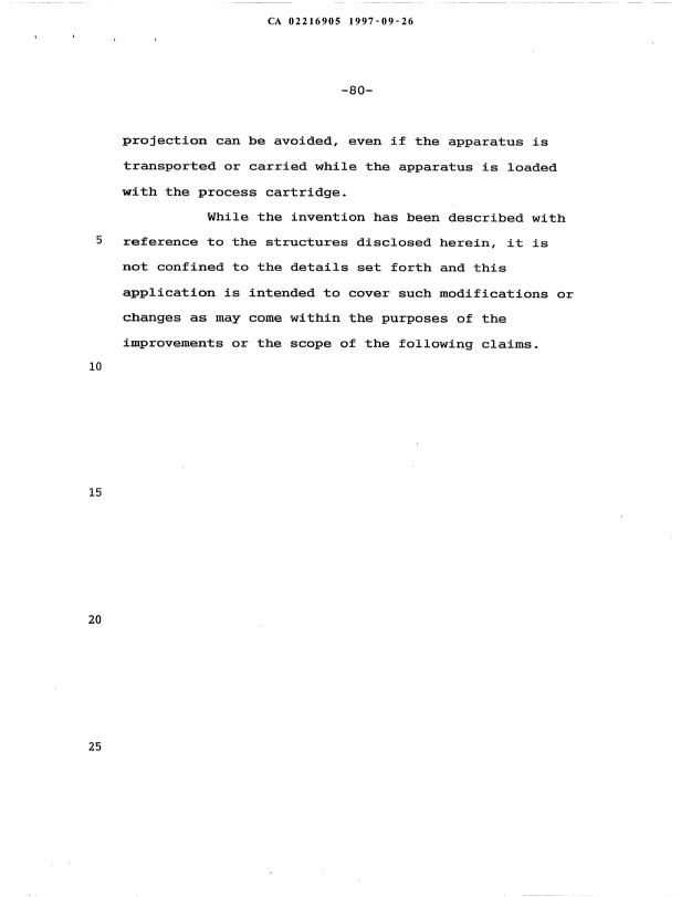 Canadian Patent Document 2216905. Description 19970926. Image 80 of 80