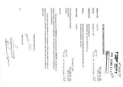 Canadian Patent Document 2217275. Prosecution-Amendment 20011206. Image 1 of 1