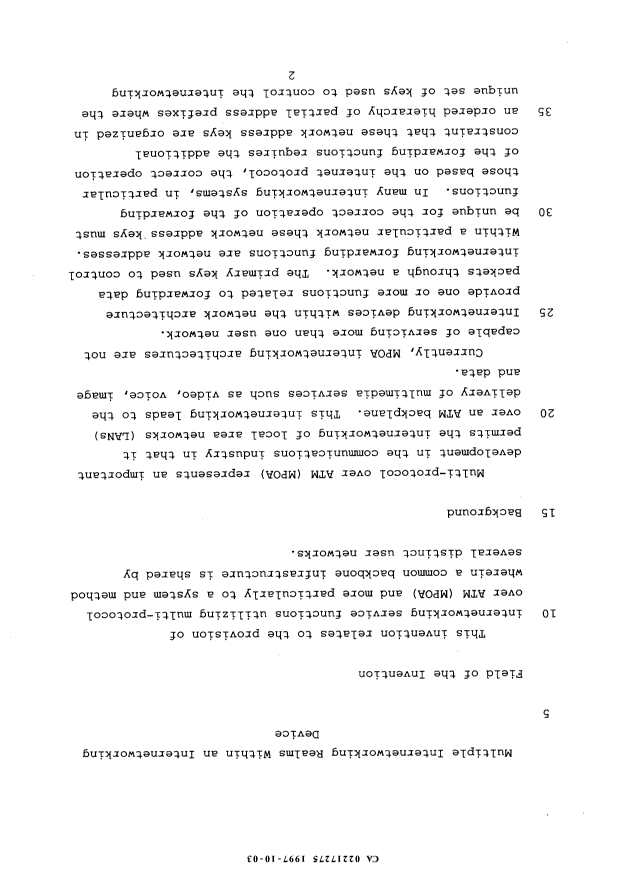 Canadian Patent Document 2217275. Description 20031223. Image 1 of 76