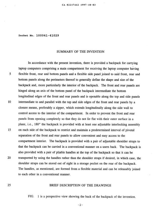 Canadian Patent Document 2217442. Description 19971003. Image 2 of 6