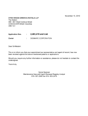 Canadian Patent Document 2218957. Correspondence 20101115. Image 1 of 1