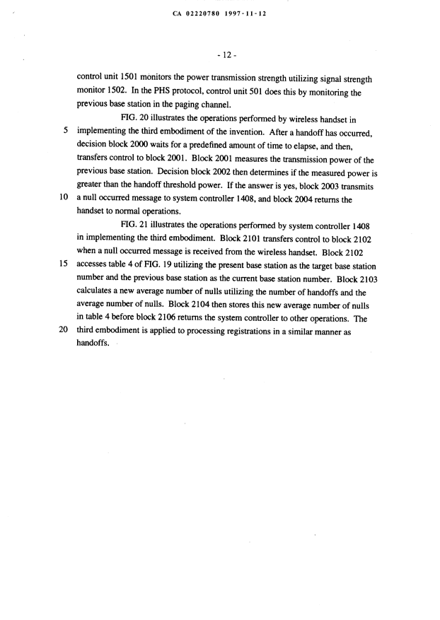 Canadian Patent Document 2220780. Description 19971112. Image 12 of 12