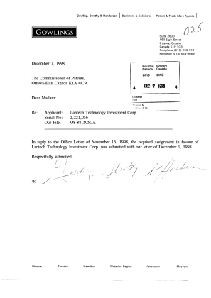 Canadian Patent Document 2221056. Assignment 19981207. Image 1 of 1