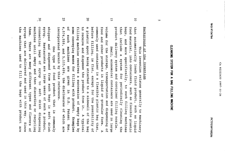 Canadian Patent Document 2222433. Description 19971126. Image 1 of 17
