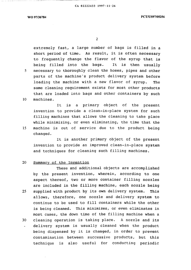 Canadian Patent Document 2222433. Description 19971126. Image 2 of 17