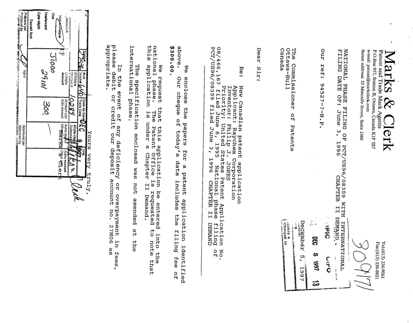 Canadian Patent Document 2223831. Assignment 19971205. Image 1 of 2