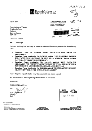 Canadian Patent Document 2224638. Assignment 20040709. Image 1 of 2