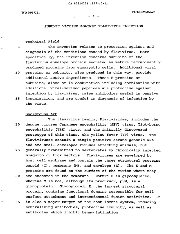 Document de brevet canadien 2224724. Description 20060125. Image 1 de 103