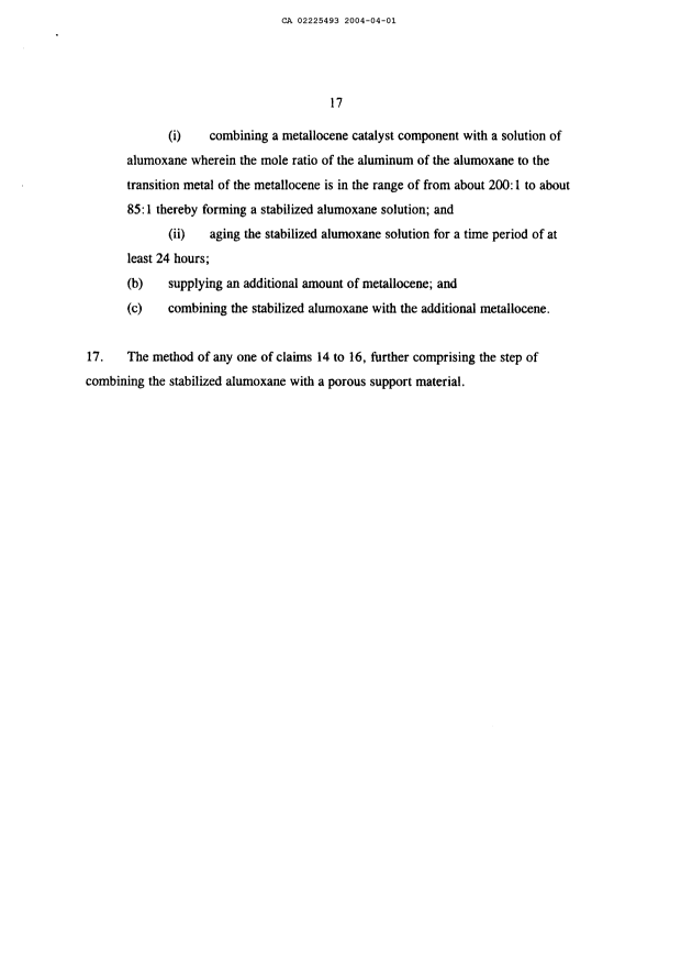 Document de brevet canadien 2225493. Poursuite-Amendment 20031201. Image 13 de 13