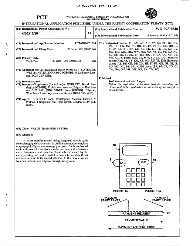 Document de brevet canadien 2225936. Abrégé 19971229. Image 1 de 1