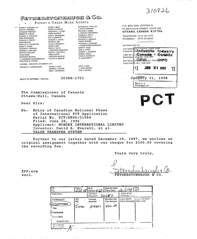 Canadian Patent Document 2225936. Assignment 19971229. Image 2 of 4