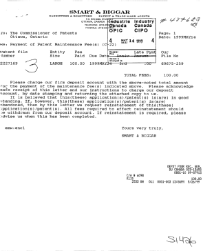 Document de brevet canadien 2227169. Taxes 19990514. Image 1 de 1