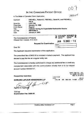 Canadian Patent Document 2227336. Prosecution-Amendment 20030109. Image 1 of 1