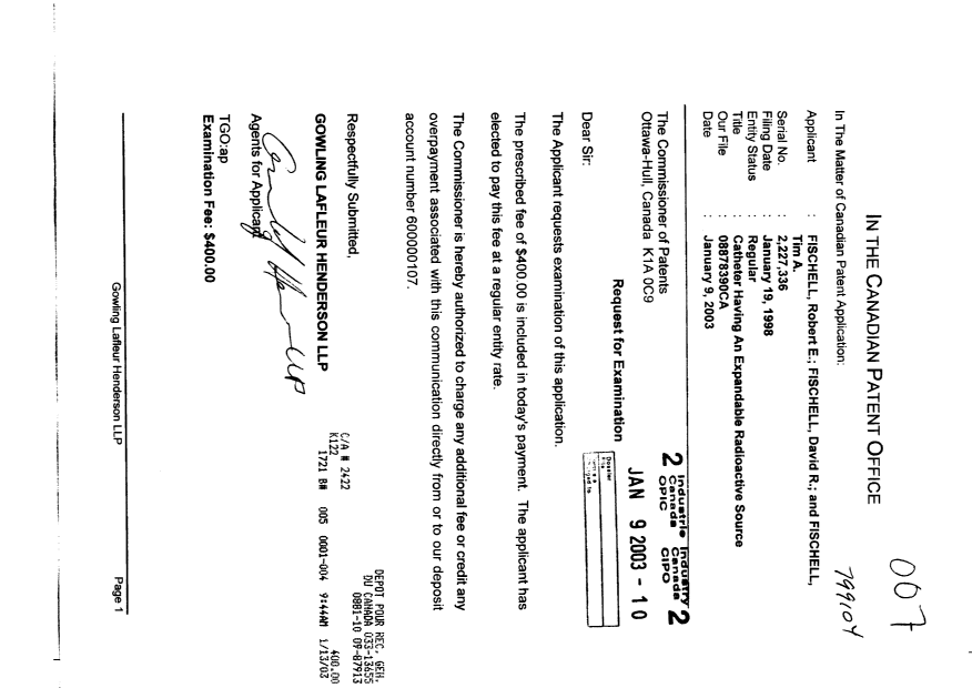 Canadian Patent Document 2227336. Prosecution-Amendment 20030109. Image 1 of 1