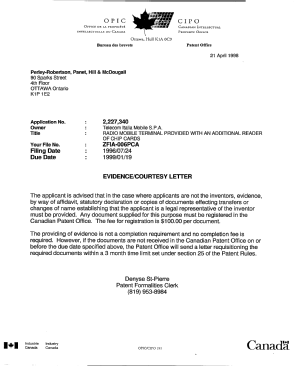 Canadian Patent Document 2227340. Correspondence 19980421. Image 1 of 1