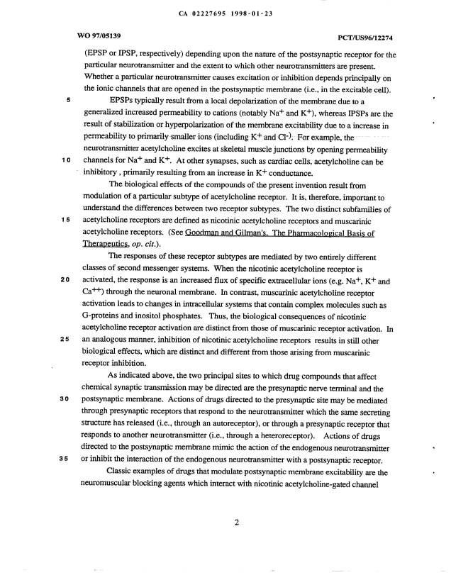Document de brevet canadien 2227695. Description 19980123. Image 2 de 71