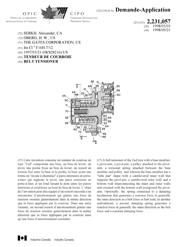 Document de brevet canadien 2231057. Page couverture 19980925. Image 1 de 1