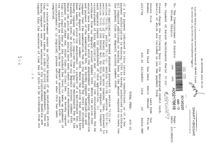 Document de brevet canadien 2233794. Taxes 20121225. Image 1 de 2