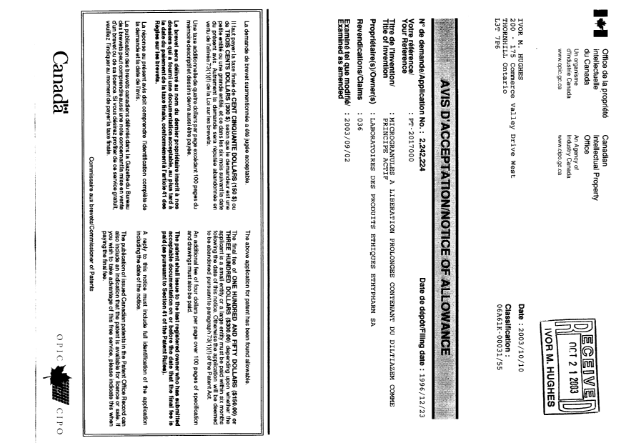 Canadian Patent Document 2242224. Correspondence 20021222. Image 2 of 2