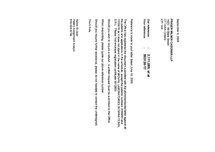 Document de brevet canadien 2242224. Correspondance 20081209. Image 1 de 6