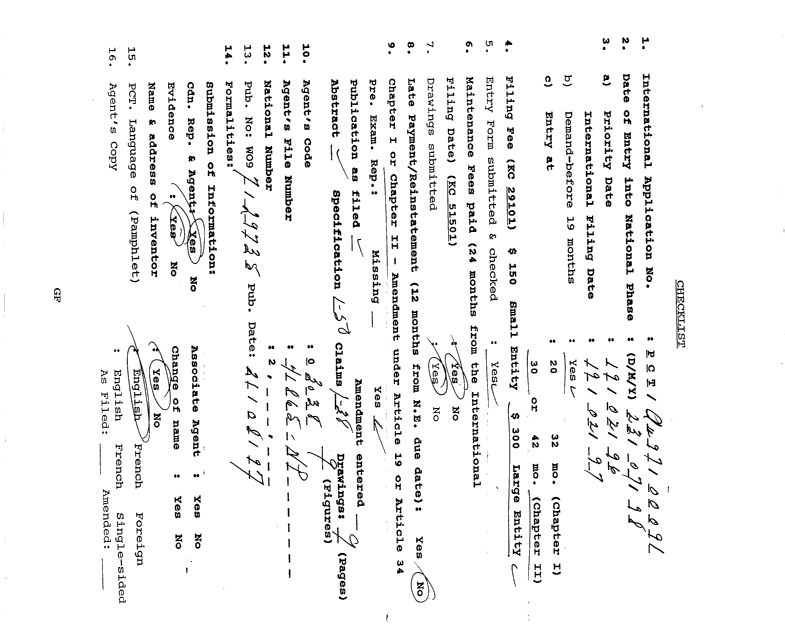 Document de brevet canadien 2244089. PCT 19980723. Image 1 de 10