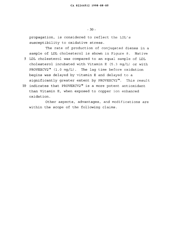 Canadian Patent Document 2244512. Description 19980805. Image 30 of 30