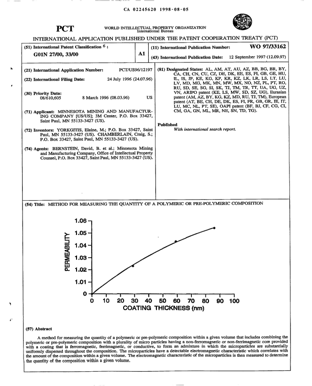 Document de brevet canadien 2245620. Abrégé 19980805. Image 1 de 1