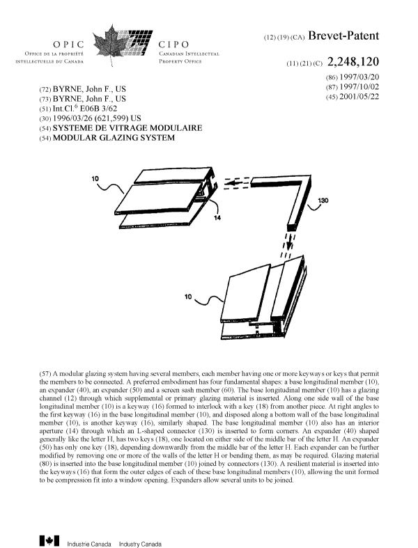 Canadian Patent Document 2248120. Cover Page 20010502. Image 1 of 1
