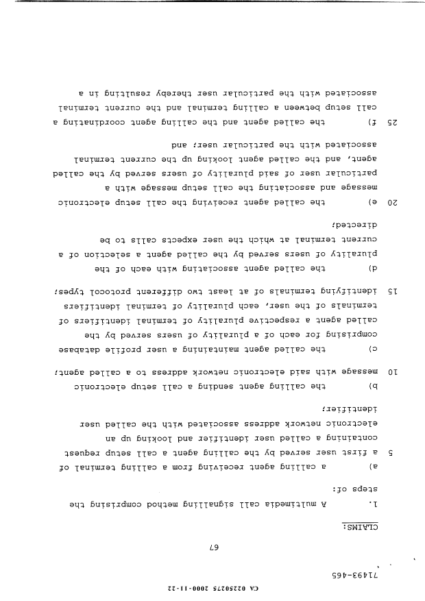 Document de brevet canadien 2250275. Revendications 19991222. Image 1 de 9