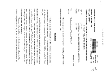 Document de brevet canadien 2250275. Poursuite-Amendment 20041225. Image 1 de 2