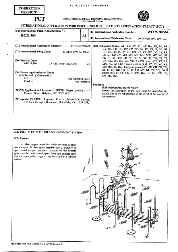 Document de brevet canadien 2251732. Abrégé 19981015. Image 1 de 1