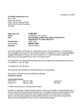 Canadian Patent Document 2253481. Prosecution-Amendment 20041116. Image 1 of 3