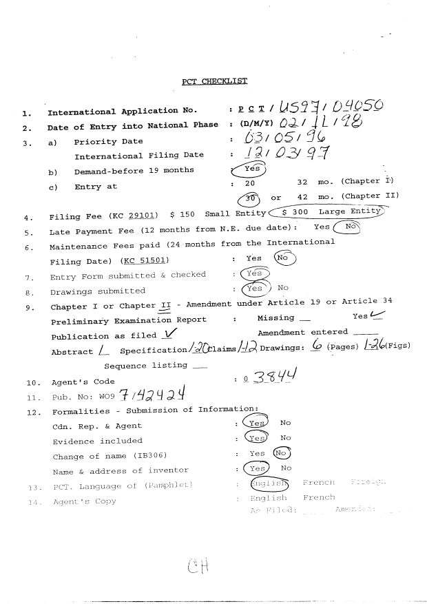 Document de brevet canadien 2253578. PCT 19981102. Image 1 de 6