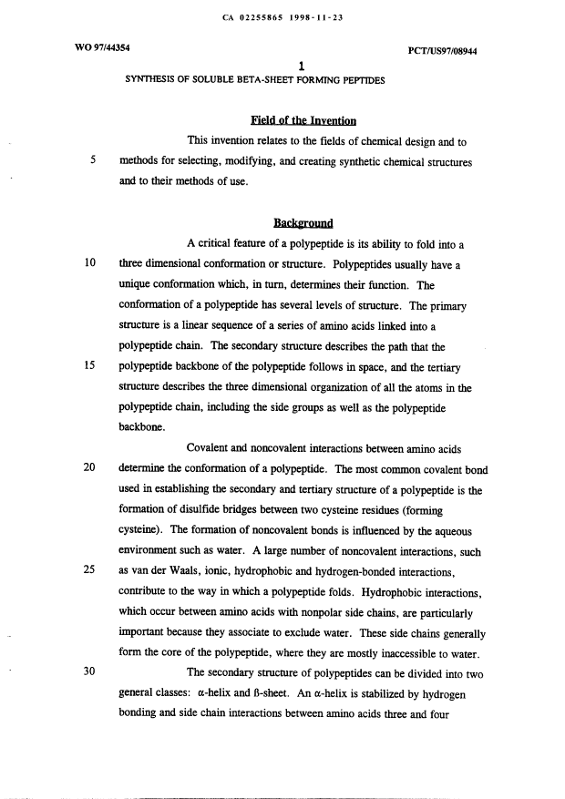 Canadian Patent Document 2255865. Description 20041207. Image 1 of 64